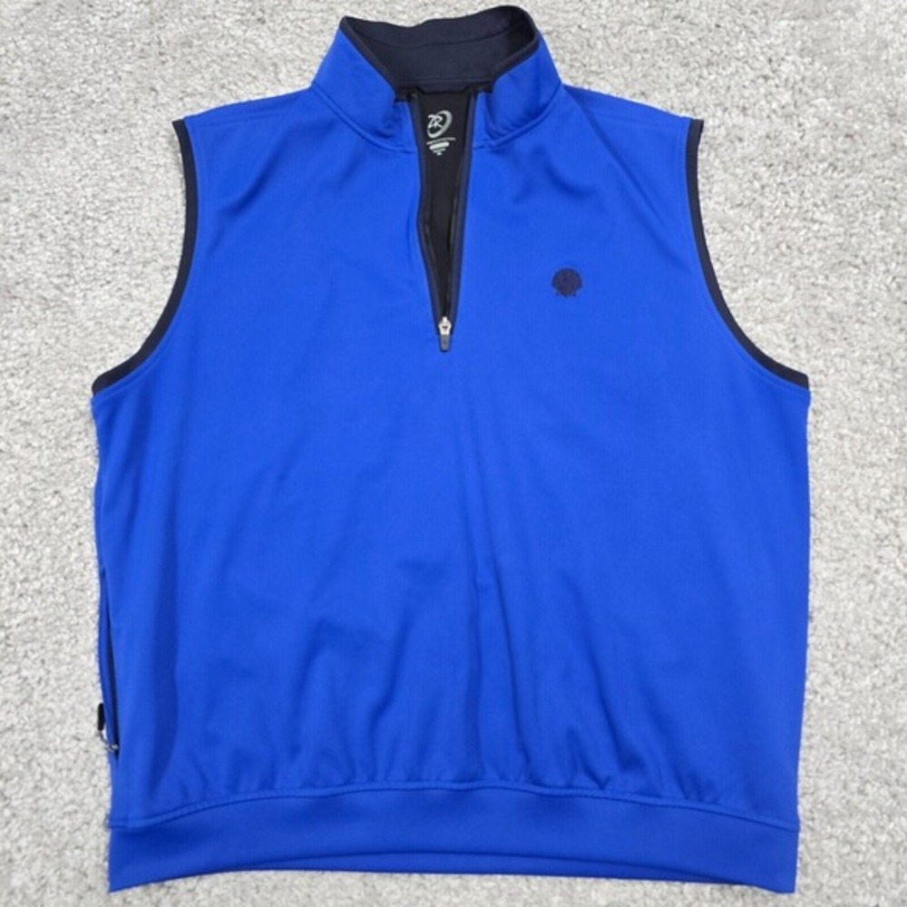 Zero Restriction Tour Series Vest Mens XL Blue Quarter Zip‎ Golf Performance